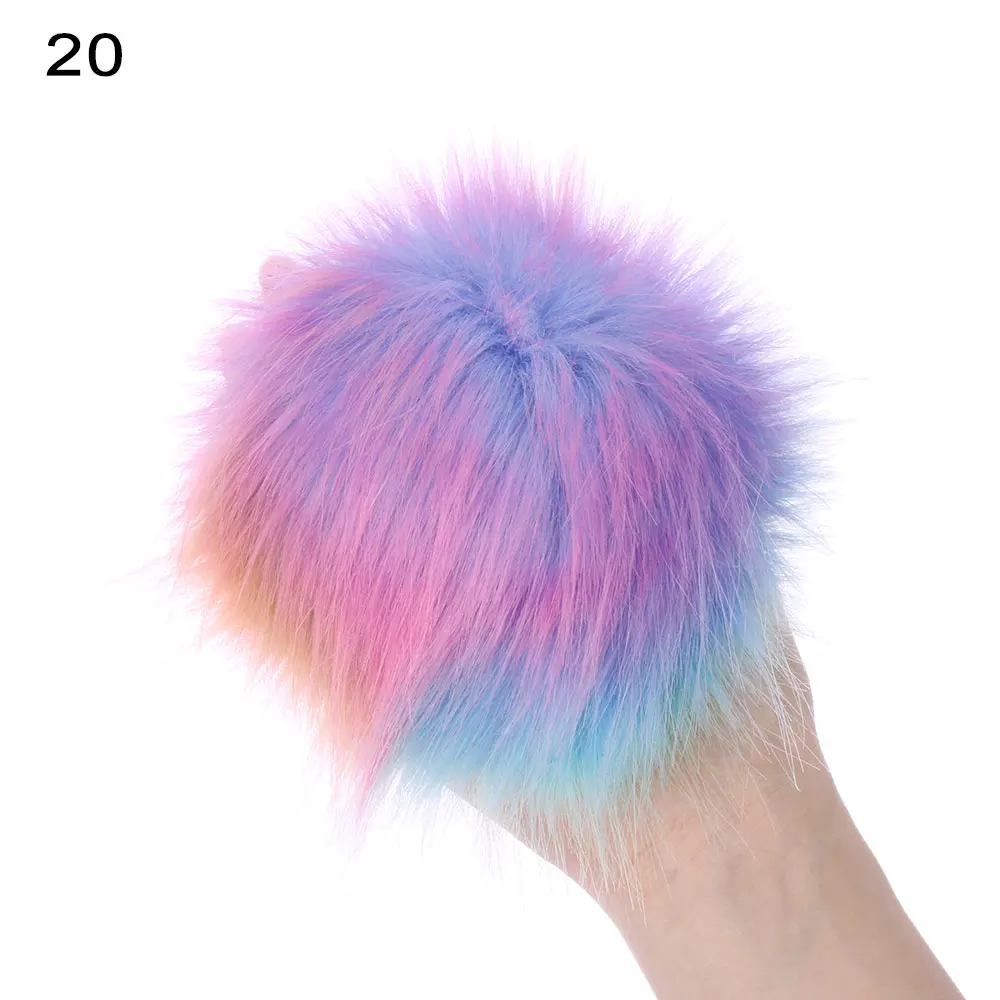 15cm Imitation Fur Pompom For Women Hat Fur Pom Poms for Hats Caps Fake Fur Pompon for Knitted Hat Cap Beanies Skullie