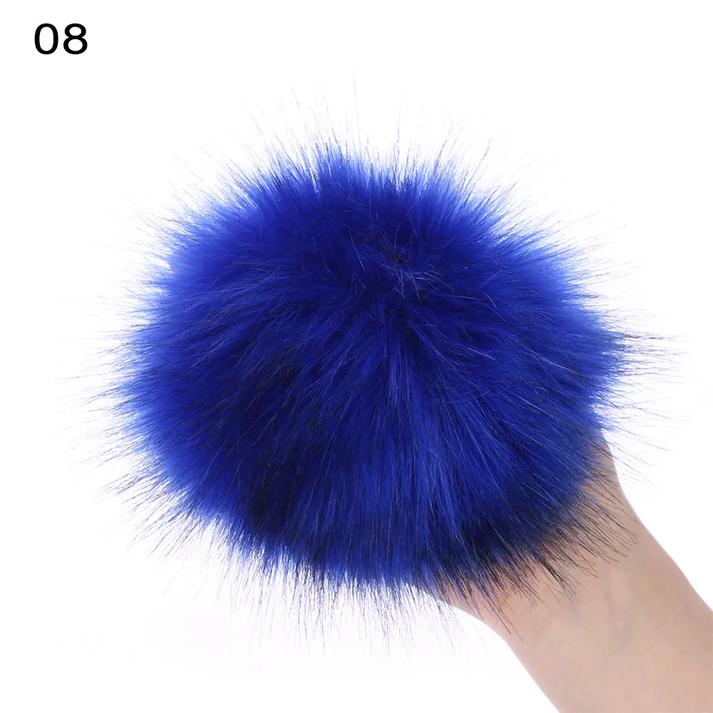 15cm Imitation Fur Pompom For Women Hat Fur Pom Poms for Hats Caps Fake Fur Pompon for Knitted Hat Cap Beanies Skullie