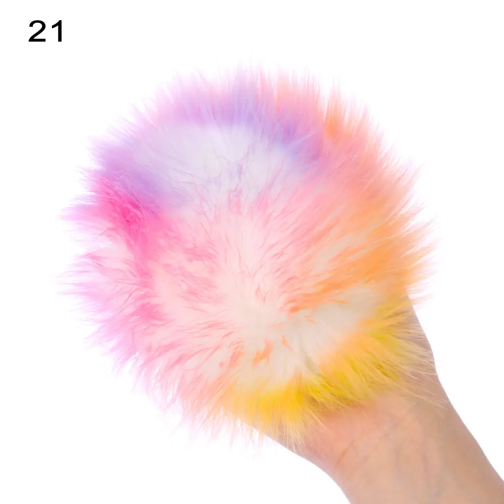 15cm Imitation Fur Pompom For Women Hat Fur Pom Poms for Hats Caps Fake Fur Pompon for Knitted Hat Cap Beanies Skullie