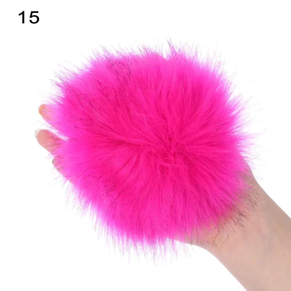 15cm Imitation Fur Pompom For Women Hat Fur Pom Poms for Hats Caps Fake Fur Pompon for Knitted Hat Cap Beanies Skullie