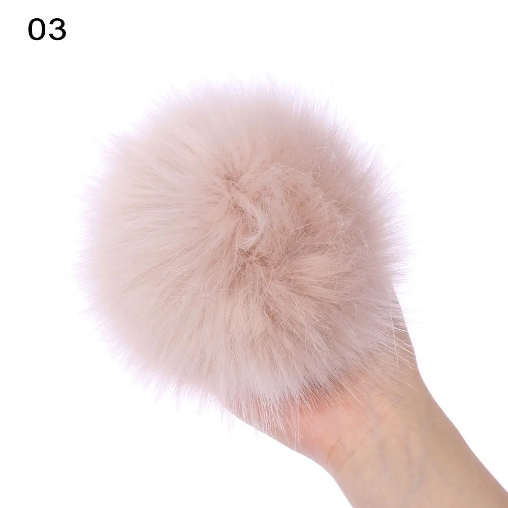 15cm Imitation Fur Pompom For Women Hat Fur Pom Poms for Hats Caps Fake Fur Pompon for Knitted Hat Cap Beanies Skullie