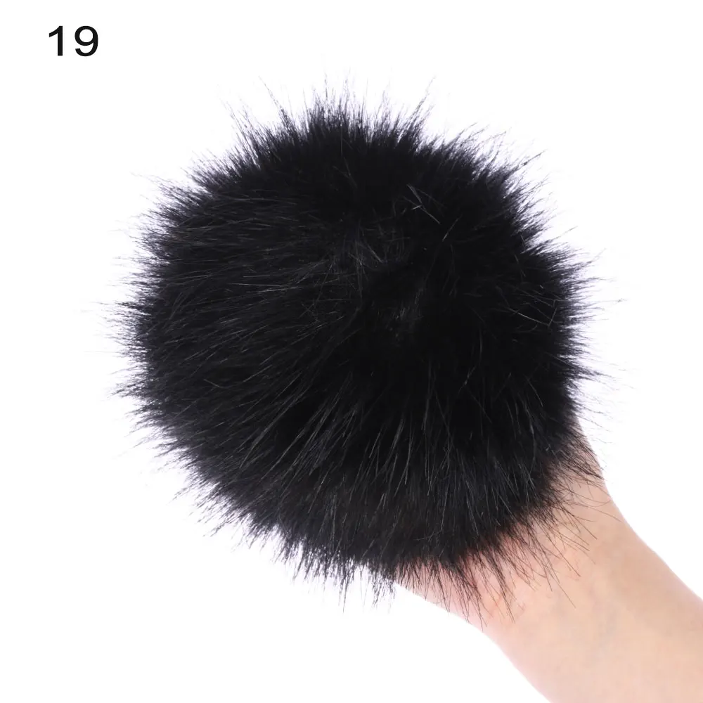 15cm Imitation Fur Pompom For Women Hat Fur Pom Poms for Hats Caps Fake Fur Pompon for Knitted Hat Cap Beanies Skullie