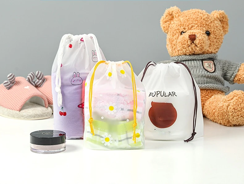 Cute Transparent Waterproof Travel Cosmetic Bag Women Makeup Case Bath Make Up Toiletry Wash Beauty Kit Storage Pouch