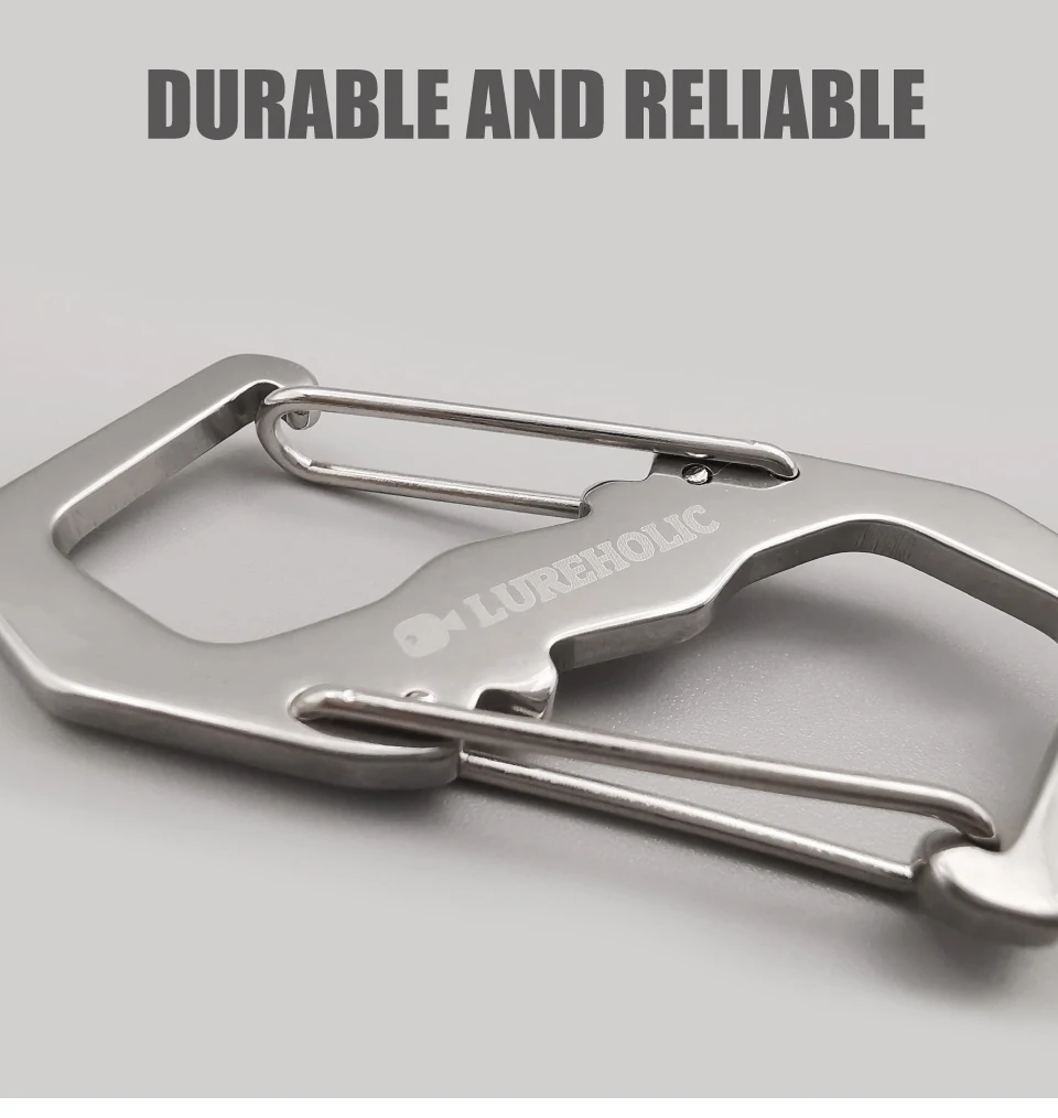 LUREHOLIC Lure Fishing S Carabiner Outdoor Accessory Tools Professional Safety Lock Hook Mountaineering Buckle Climbing
