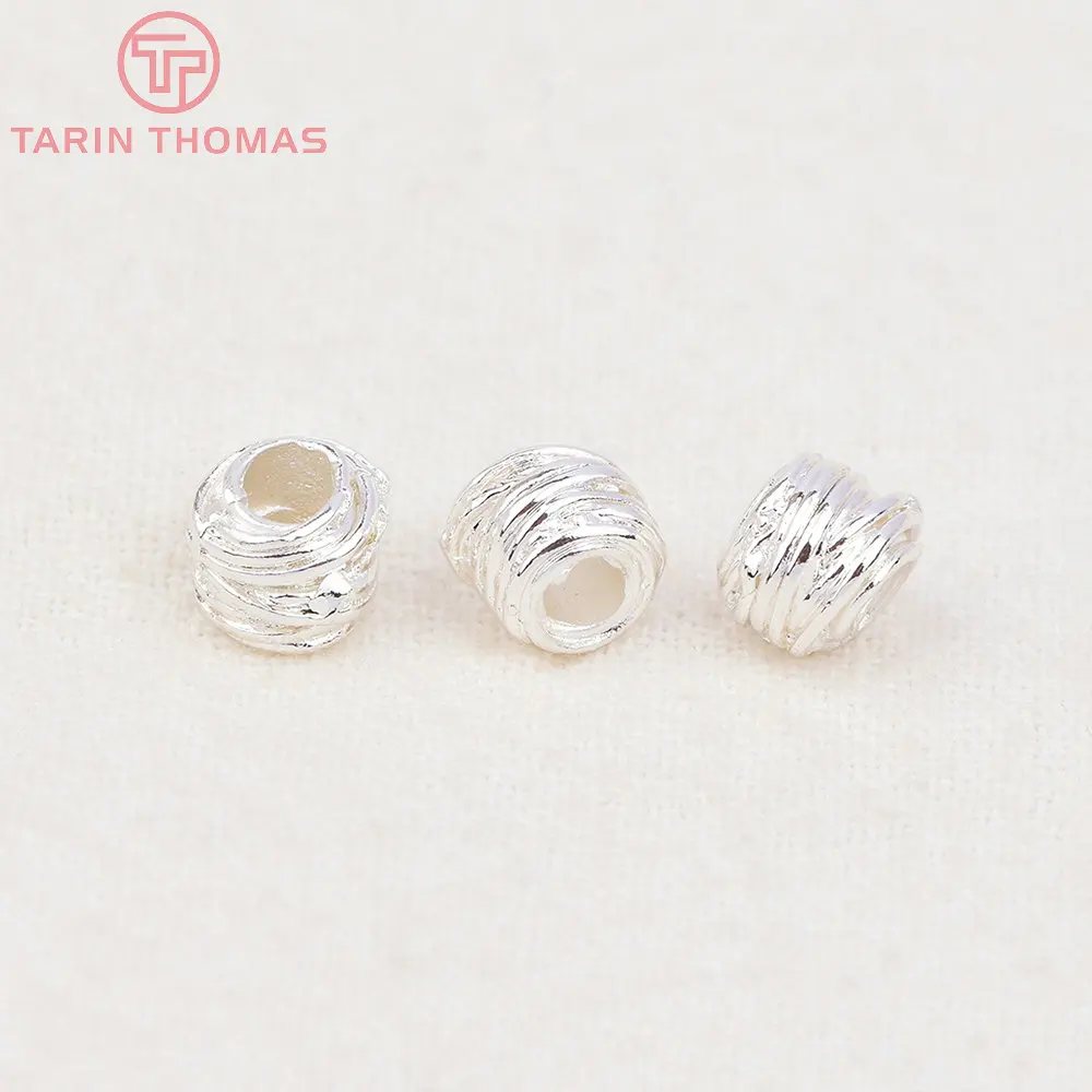(3862)10PCS 4x5MM Hole 2MM 24K Gold Color Brass Irregular Beads High Quality Diy Jewelry Findings Accessories Wholesale