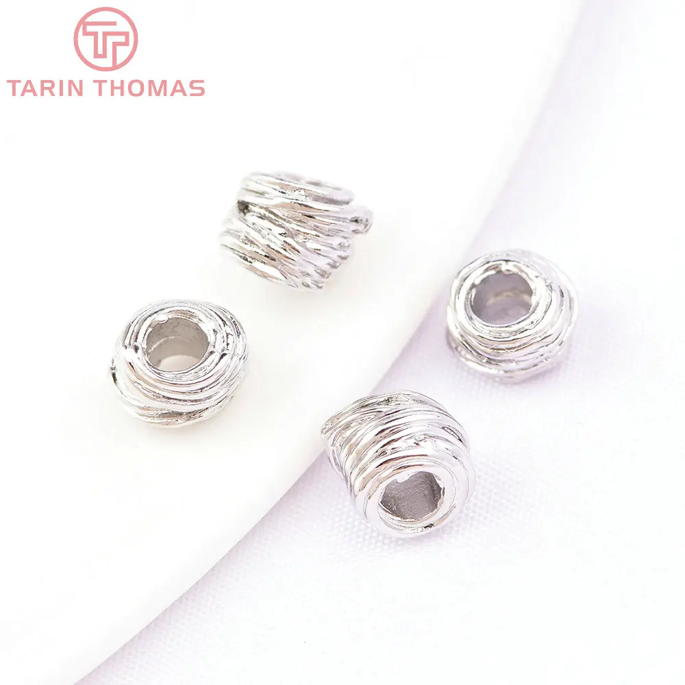 (3862)10PCS 4x5MM Hole 2MM 24K Gold Color Brass Irregular Beads High Quality Diy Jewelry Findings Accessories Wholesale