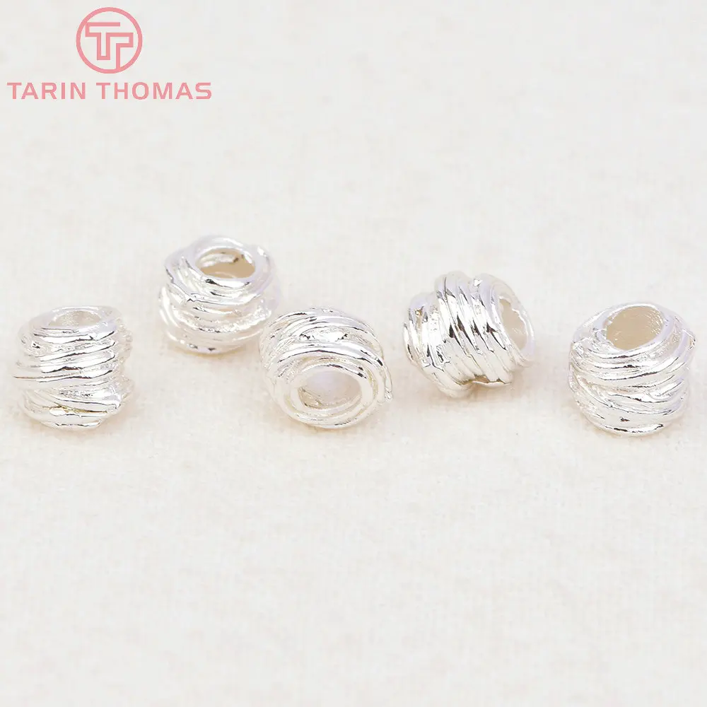 (3862)10PCS 4x5MM Hole 2MM 24K Gold Color Brass Irregular Beads High Quality Diy Jewelry Findings Accessories Wholesale