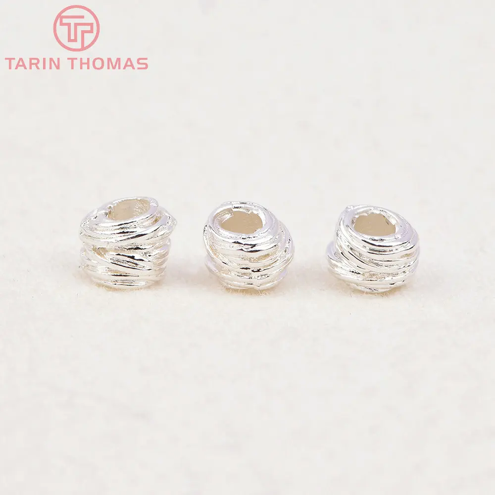 (3862)10PCS 4x5MM Hole 2MM 24K Gold Color Brass Irregular Beads High Quality Diy Jewelry Findings Accessories Wholesale