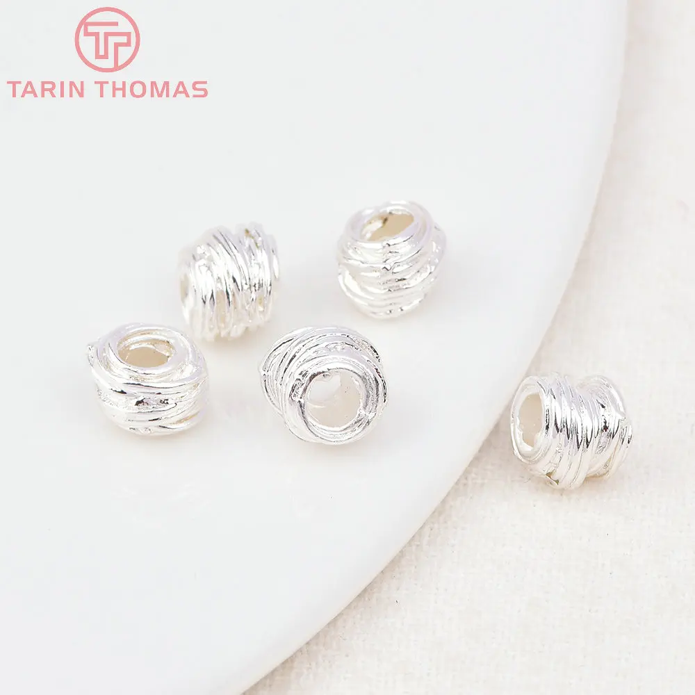 (3862)10PCS 4x5MM Hole 2MM 24K Gold Color Brass Irregular Beads High Quality Diy Jewelry Findings Accessories Wholesale