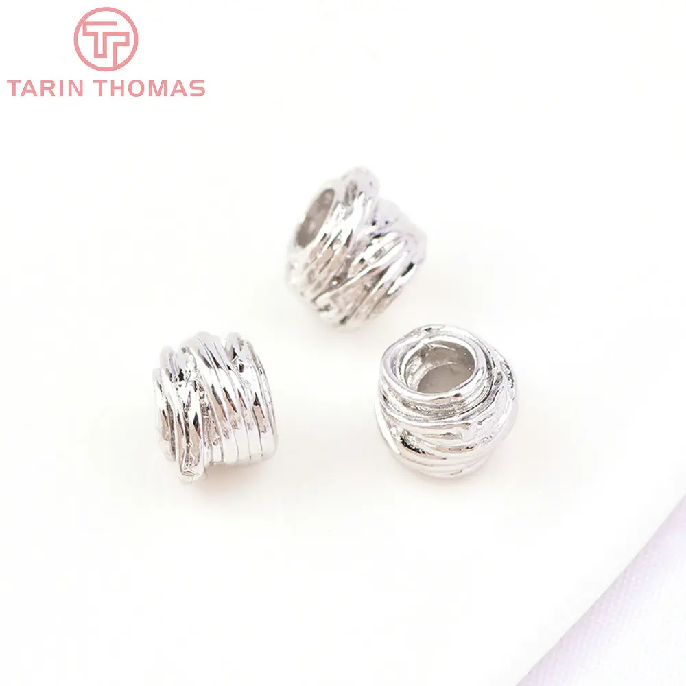 (3862)10PCS 4x5MM Hole 2MM 24K Gold Color Brass Irregular Beads High Quality Diy Jewelry Findings Accessories Wholesale