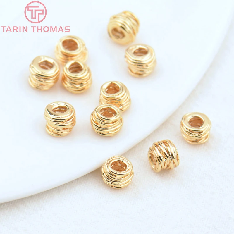 (3862)10PCS 4x5MM Hole 2MM 24K Gold Color Brass Irregular Beads High Quality Diy Jewelry Findings Accessories Wholesale