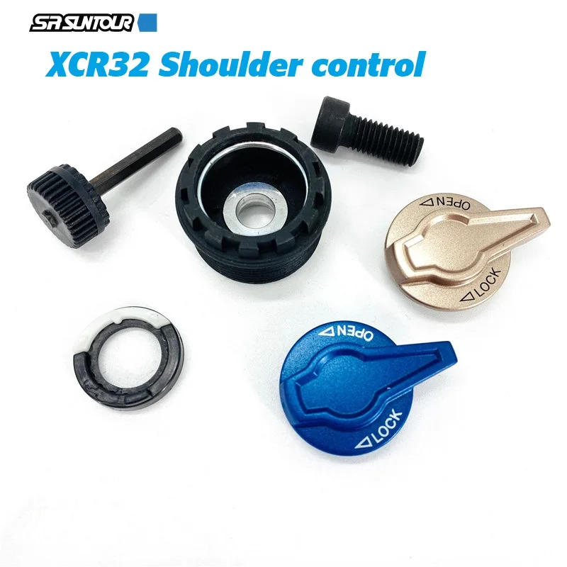 For SR SUNTOUR XCR 32 Front Fork Speed Lockout Lever Cover End Cap Fixing Bolt Damping Rod Cartridge Top Cap Lockout Assembly
