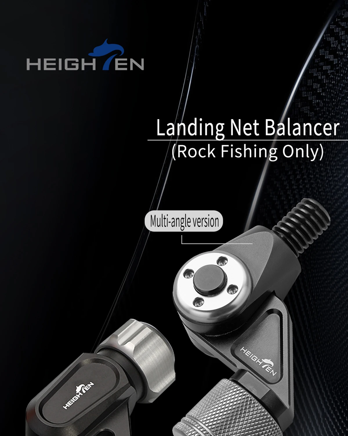 HEIGHTEN Fishing Landing Net Adapter Joints Connector Aluminum Alloy Multi Angle Fixation Folding Joint