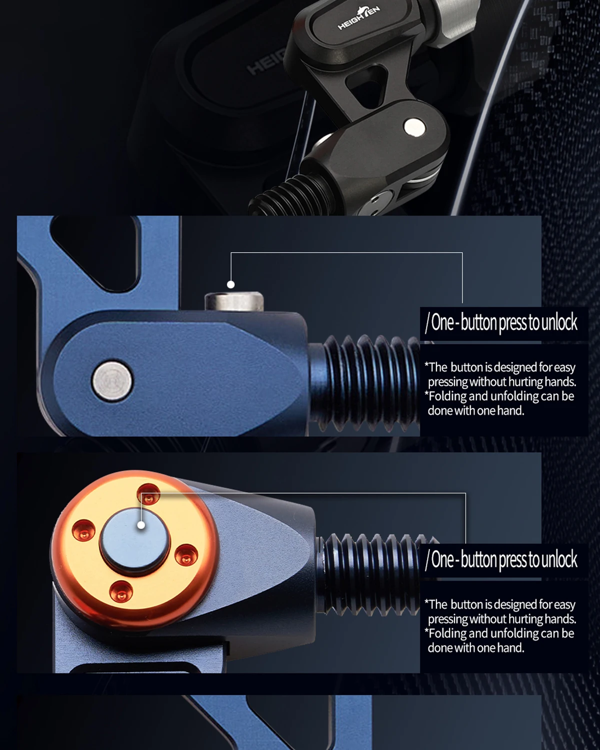 HEIGHTEN Fishing Landing Net Adapter Joints Connector Aluminum Alloy Multi Angle Fixation Folding Joint