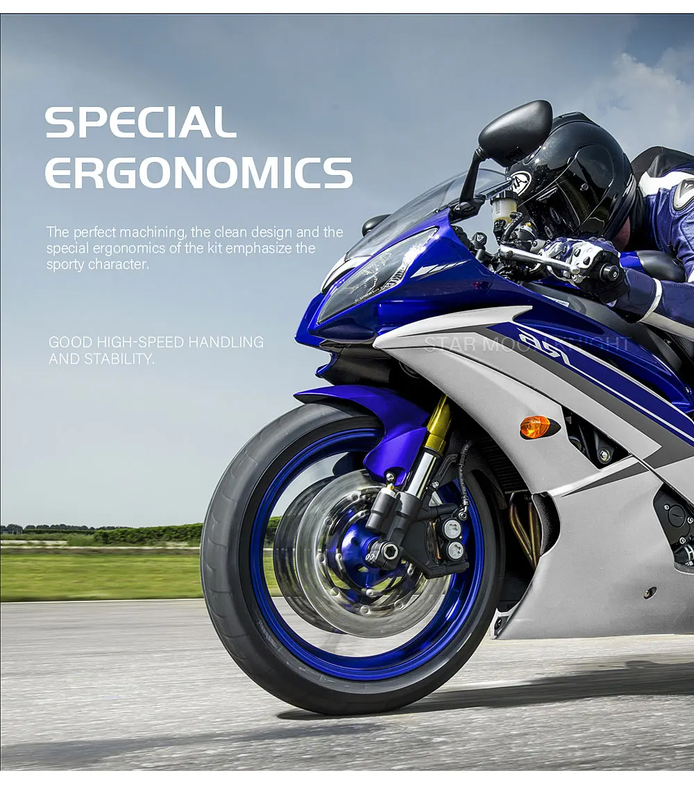 YZF-R1 YZF-R7 YZF-R6 YZF-R3 YZF-R25 YZF R1 R7 R6 R3 R25 For Yamaha Handlebar Racing Adjustable Clip On Ons Fork Handle Bar