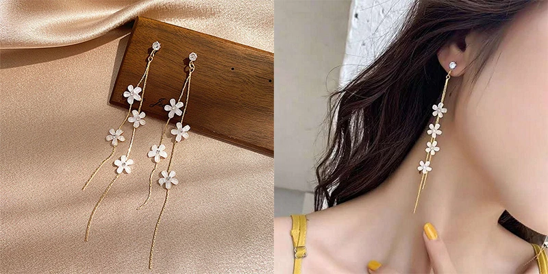 Luxury Zircon Pearl Drop Earrings For Women Girl 2022 Elegant Personality Shiny D Letter Earring Fashion Jewelry Wholesale
