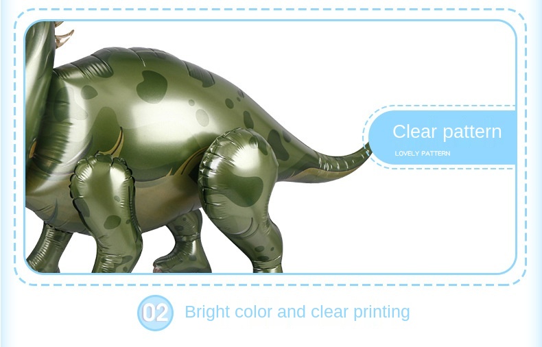 1PC Dinosaur Simulation 3D Aluminum Balloon Birthday Festival Party Children's Festival Large Balloon