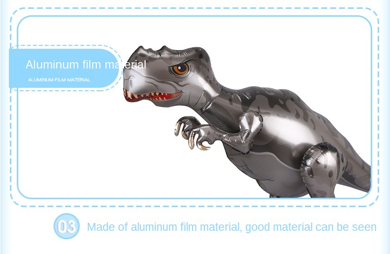 1PC Dinosaur Simulation 3D Aluminum Balloon Birthday Festival Party Children's Festival Large Balloon