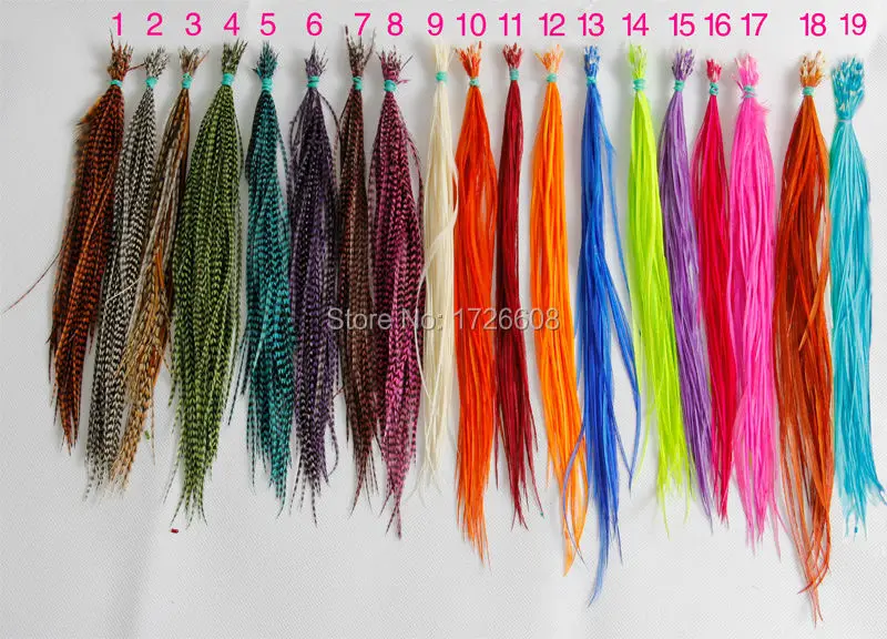 10pcs/lot Feathers Whiting Black&White Colorful Grizzly Rooster Saddle Presized Dry Fly Saddle Hackles Long Fly Tying Feathers