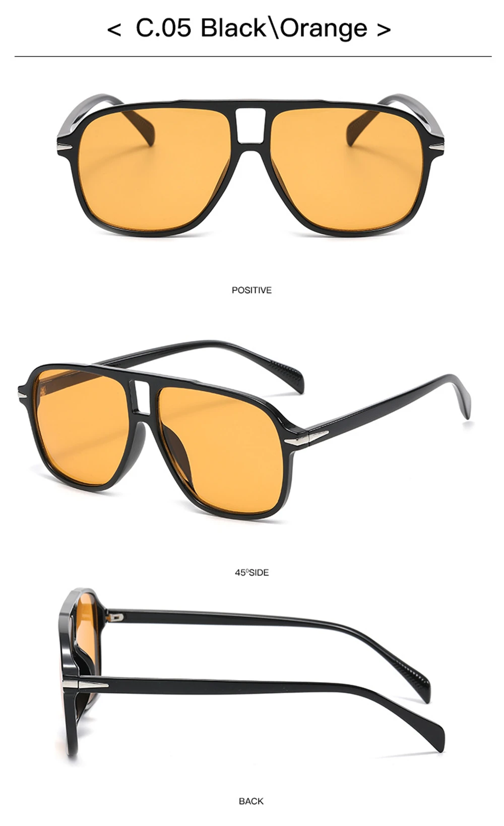 VIVIBEE Fashions Aviation Gredient Sunglasses Retro Men Oversized Pilot Rivets UV400 Summer Shades Vintage Big Eyewear