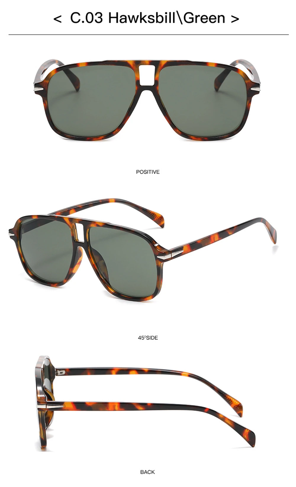 VIVIBEE Fashions Aviation Gredient Sunglasses Retro Men Oversized Pilot Rivets UV400 Summer Shades Vintage Big Eyewear