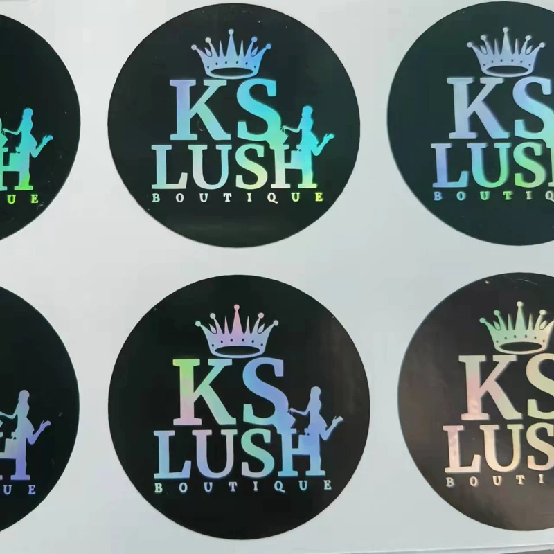 Custom Holographic Shiny Stickers, Rainbow Holographic Vinyl Stickers, Personalized Holo Stickers, Holographic Custom Sticker