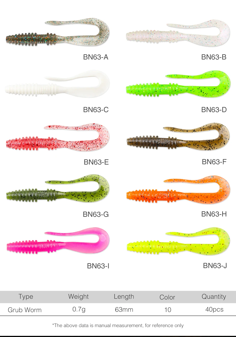 TSURINOYA Fishing Lure Grub 63mm 0.7g 40pcs Light Game Ajing Artificial Soft Bait BOUNDEN Bass Add Shrimp Salt Silicone Swimbait