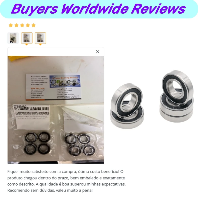 10Pcs 6802RS Bearing 15x24x5mm ABEC-7 Hobby Electric RC Car Truck Ball Bearings Black Sealed 6000RS 10x26x8mm 6900RS 10x22x6mm