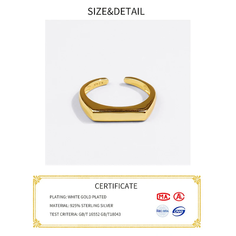 925 Sterling Silver Rings for Women Vintage Wedding Trendy Jewelry Large Adjustable Antique Rings Anillos