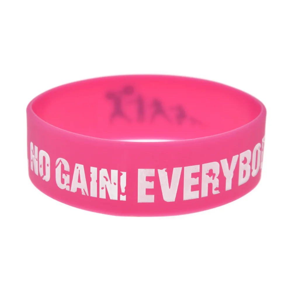 Fashion Everybody Fit No Pain No Gain Silicone Bracelet Sports Bracelet with hot sale