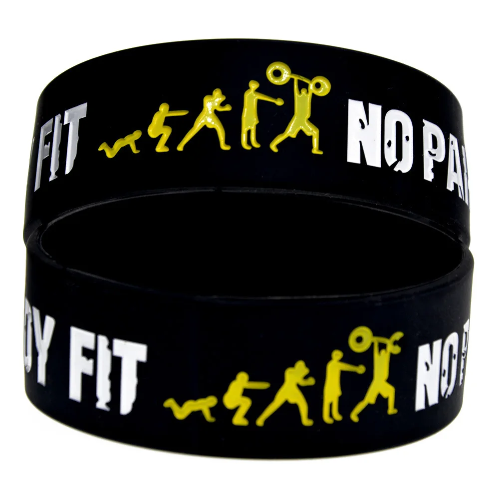 Fashion Everybody Fit No Pain No Gain Silicone Bracelet Sports Bracelet with hot sale