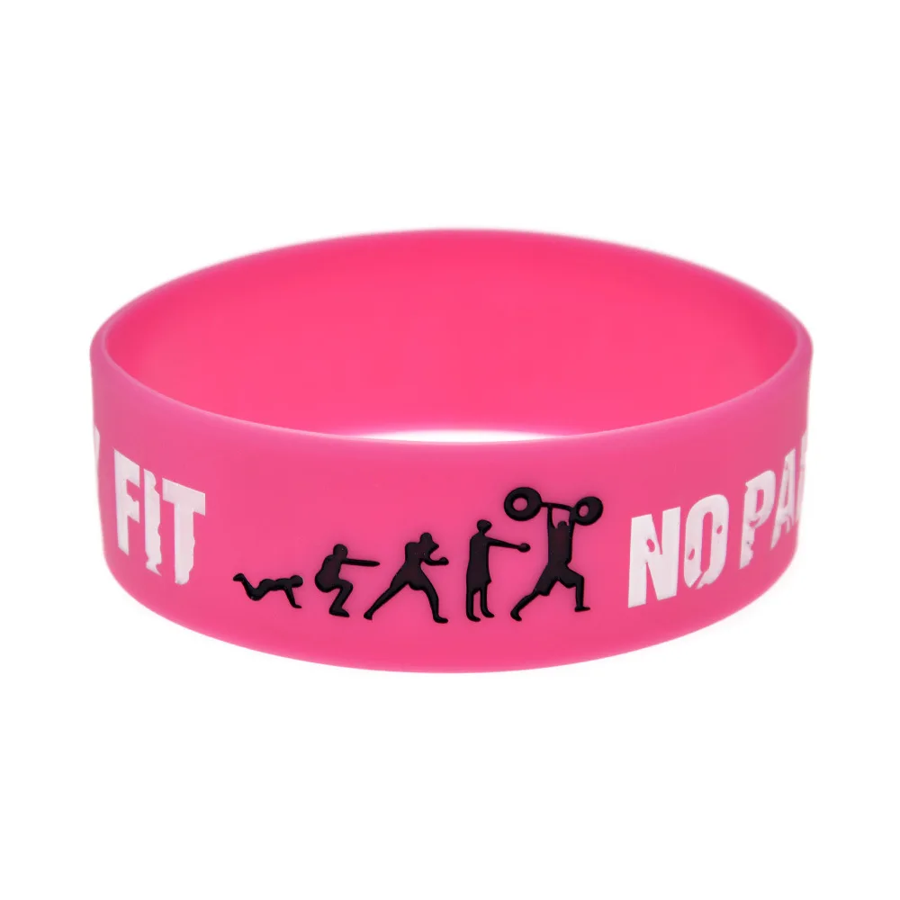 Fashion Everybody Fit No Pain No Gain Silicone Bracelet Sports Bracelet with hot sale