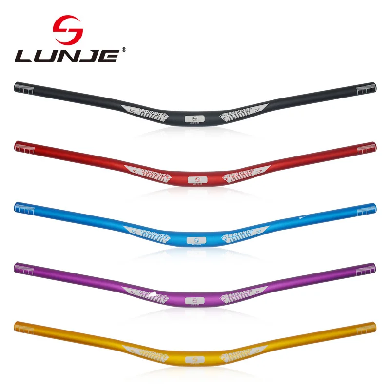 LUNJE-Aluminum Alloy Bicycle Handlebar, Mountain Bike Handlebar, Road Bike Straight Handlebar, 6 Degree, 31.8x720mm, 780mm