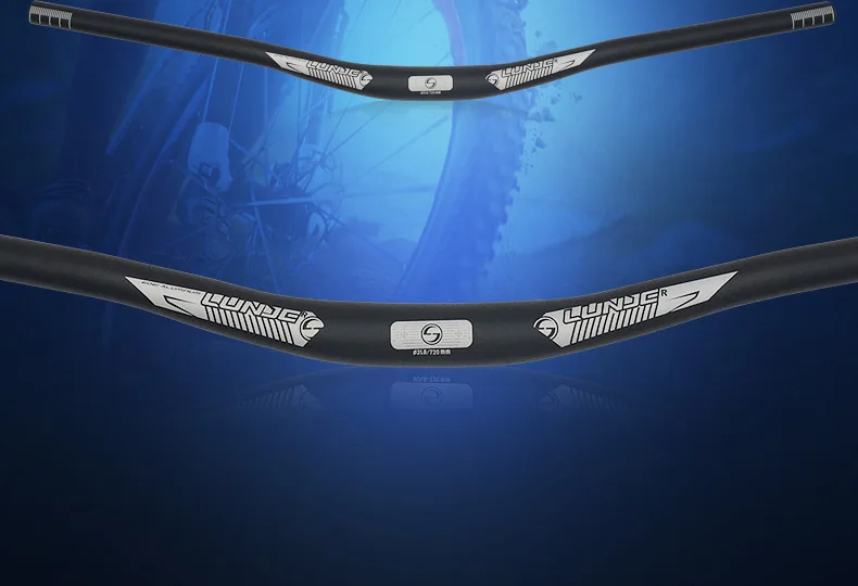 LUNJE-Aluminum Alloy Bicycle Handlebar, Mountain Bike Handlebar, Road Bike Straight Handlebar, 6 Degree, 31.8x720mm, 780mm