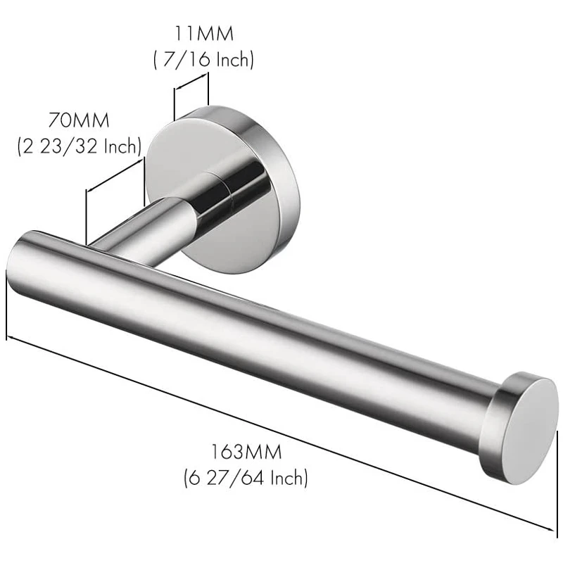 New SUS 304 Stainless Steel Toilet Paper Holder,Round Tissue Holder,Paper Roll Dispenser
