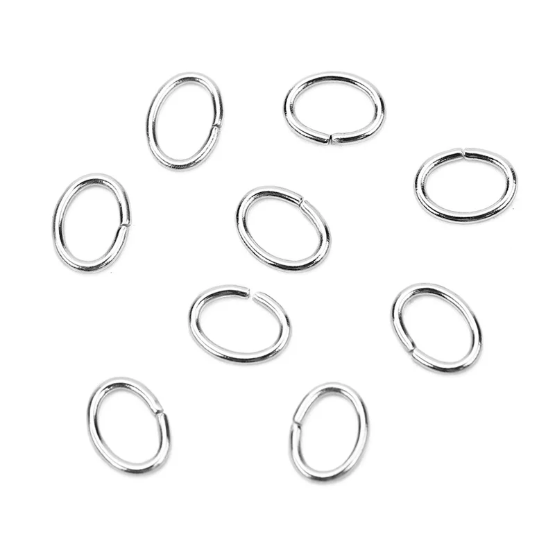 100pcs Oval Strong Stainless Steel Gold Color Jump Rings Split Rings Connectors For Jewelry Making Bracelet Necklace Findings