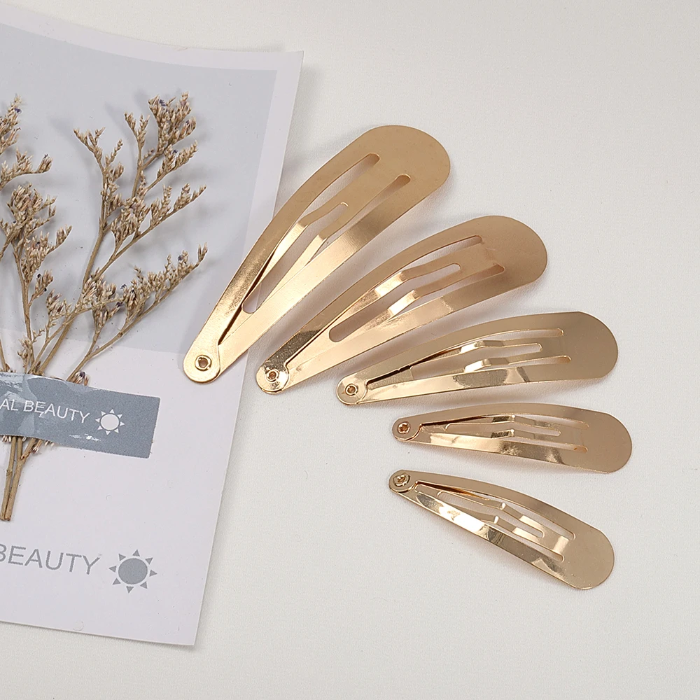 20Pcs Metal Hair Clips Snap Alligator Hairpins Base for DIY Jewelry Making Korean Pearl Bow Hairgrip Setting Hair Accessories