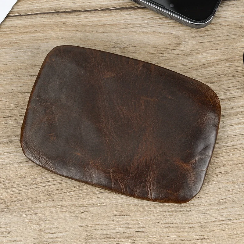 Luufan Genuine Leather Zipper Coin Wallet Men Wowen Natural Leather Small Short Purse Card Holder Cash Clutch Wallets Key Ring