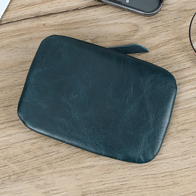 Luufan Genuine Leather Zipper Coin Wallet Men Wowen Natural Leather Small Short Purse Card Holder Cash Clutch Wallets Key Ring