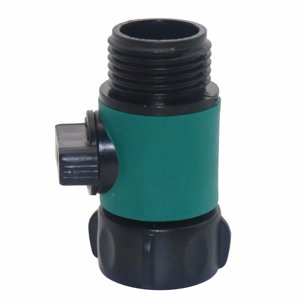 Plastic Valve with Quick Connector 3/4" Female Thread 3/4" Male Thread Agriculture Garden Watering Prolong Hose Adapter Switch