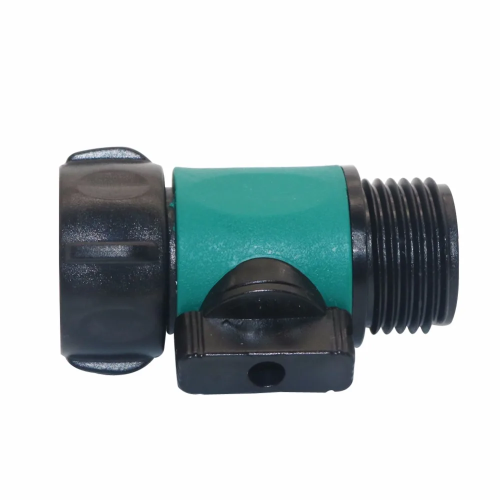Plastic Valve with Quick Connector 3/4" Female Thread 3/4" Male Thread Agriculture Garden Watering Prolong Hose Adapter Switch
