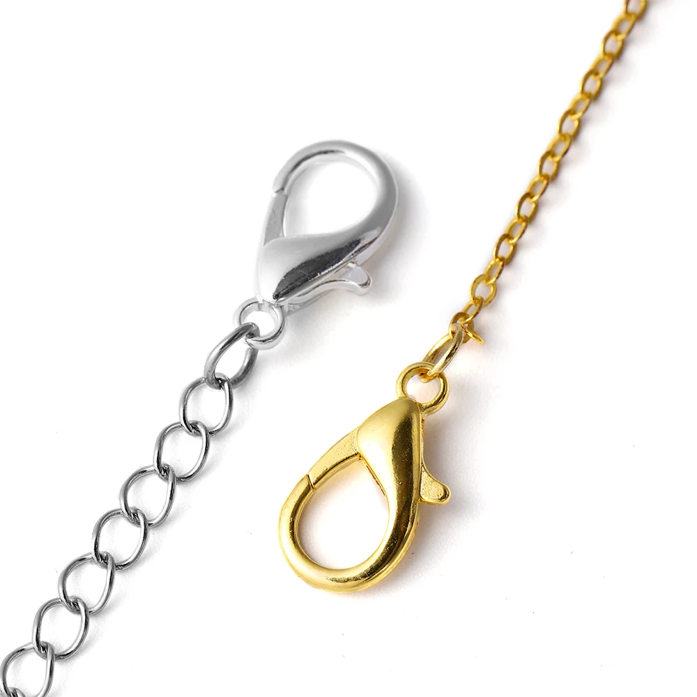 50/100Pcs 10/12/14/16/18/21mm Alloy Lobster Clasp Hooks Connector Necklace Bracelet Chain for DIY Jewelry Making Accessories