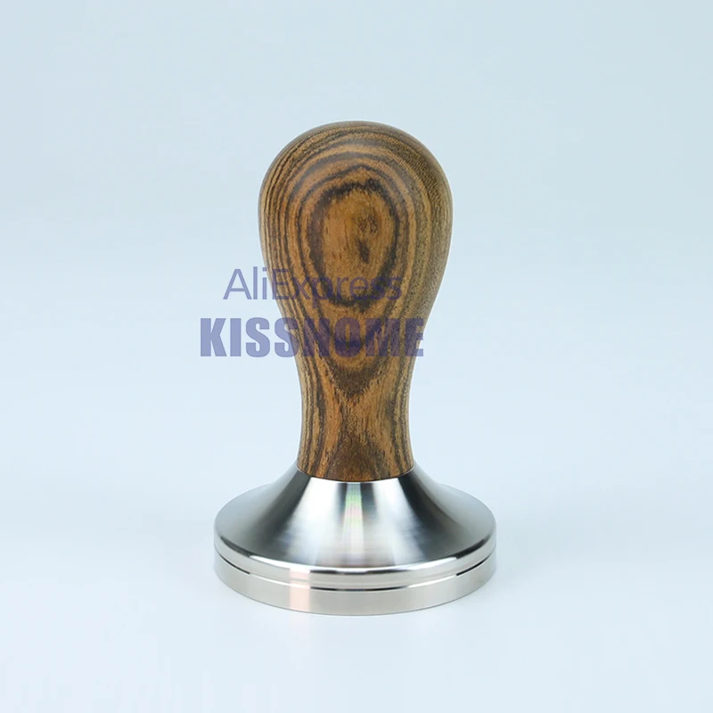 Coffee Tamper 41mm 49mm 51mm 53mm 57.5mm 58.35mm Wooden Handle Stainless Steel Delonghi Breville Barista Espresso Accessories