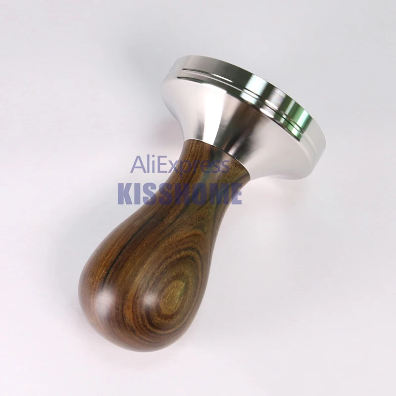 Coffee Tamper 41mm 49mm 51mm 53mm 57.5mm 58.35mm Wooden Handle Stainless Steel Delonghi Breville Barista Espresso Accessories