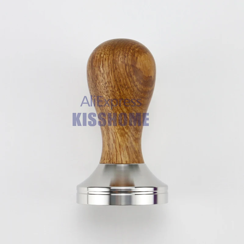 Coffee Tamper 41mm 49mm 51mm 53mm 57.5mm 58.35mm Wooden Handle Stainless Steel Delonghi Breville Barista Espresso Accessories