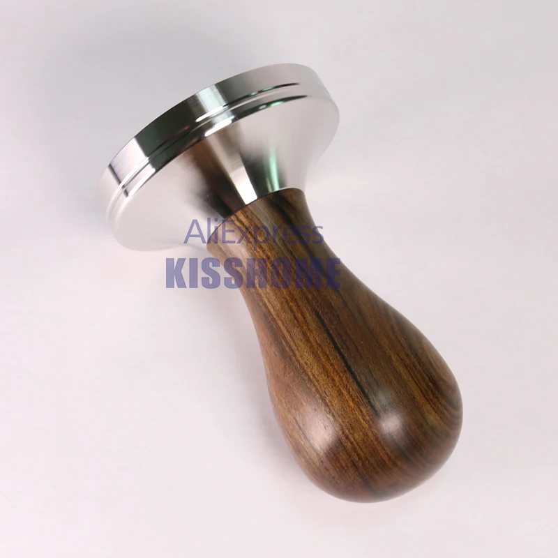Coffee Tamper 41mm 49mm 51mm 53mm 57.5mm 58.35mm Wooden Handle Stainless Steel Delonghi Breville Barista Espresso Accessories