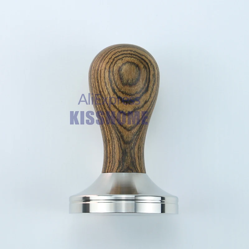 Coffee Tamper 41mm 49mm 51mm 53mm 57.5mm 58.35mm Wooden Handle Stainless Steel Delonghi Breville Barista Espresso Accessories