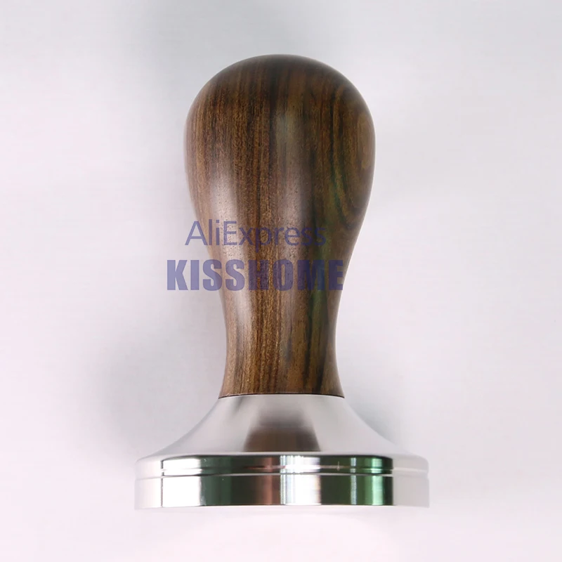 Coffee Tamper 41mm 49mm 51mm 53mm 57.5mm 58.35mm Wooden Handle Stainless Steel Delonghi Breville Barista Espresso Accessories