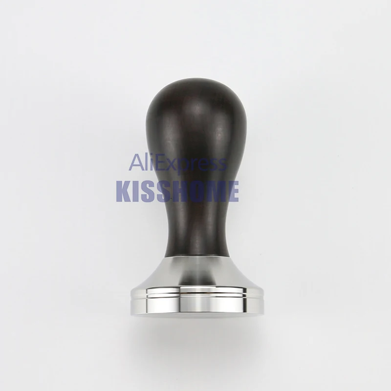 Coffee Tamper 41mm 49mm 51mm 53mm 57.5mm 58.35mm Wooden Handle Stainless Steel Delonghi Breville Barista Espresso Accessories
