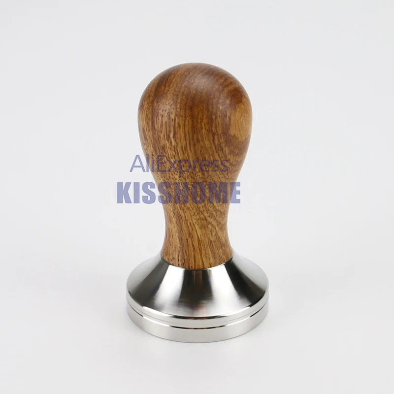 Coffee Tamper 41mm 49mm 51mm 53mm 57.5mm 58.35mm Wooden Handle Stainless Steel Delonghi Breville Barista Espresso Accessories